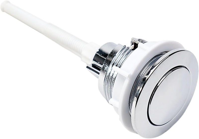 Silver ABS 38mm Single Flush Toilet Push Button Rust Proof Water Saving Easy Install - Image 3
